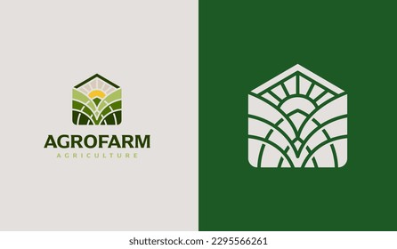 Agriculture Farm House Logo. Universal creative premium symbol. Vector sign icon logo template. Vector illustration