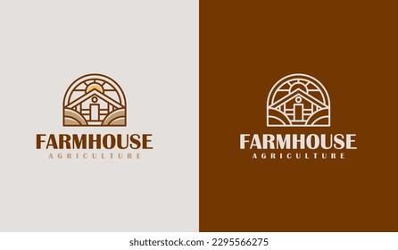 Agriculture Farm House Logo. Universal creative premium symbol. Vector sign icon logo template. Vector illustration