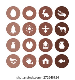 agriculture, farm icons universal set for web and mobile
