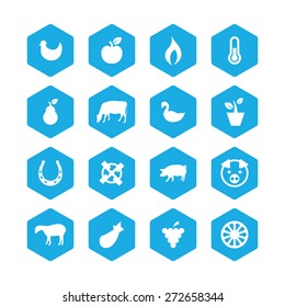 agriculture, farm icons universal set for web and mobile
