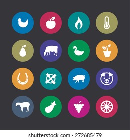 agriculture, farm icons universal set for web and mobile
