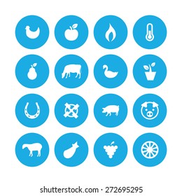 agriculture, farm icons universal set for web and mobile
