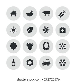 agriculture, farm icons universal set for web and mobile
