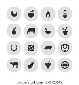 agriculture, farm icons universal set for web and mobile
