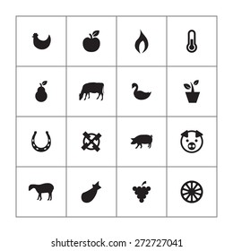 agriculture, farm icons universal set for web and mobile
