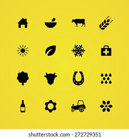 agriculture, farm icons universal set for web and mobile
