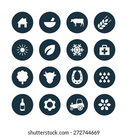 agriculture, farm icons universal set for web and mobile
