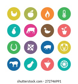 agriculture, farm icons universal set for web and mobile
