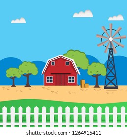 Agriculture farm illustration