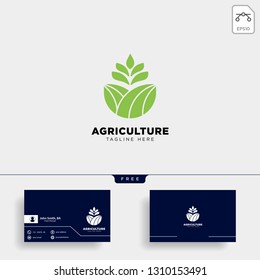 agriculture farm line badge vintage logo template vector illustration