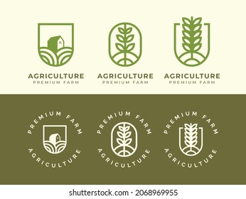 agriculture and farm logo design concept