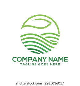 Agriculture farm logo design - editable vector farm logo