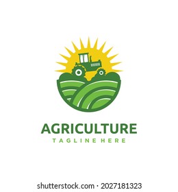 Agriculture farm logo design icon vector