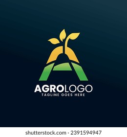 Design-Vorlage für das Logo des landwirtschaftlichen Betriebs, Agro-Logo