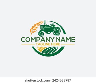Agriculture farm logo design template 