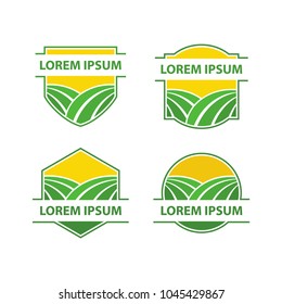 Agriculture Farm Logo Design Vector Set