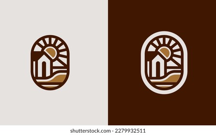 Agriculture Farm Logo Template. Universal creative premium symbol. Vector illustration. Creative Minimal design template. Symbol for Corporate Business Identity