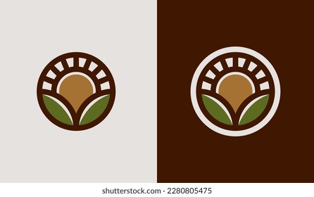 Agriculture Farm Logo Template. Universal creative premium symbol. Vector illustration. Creative Minimal design template. Symbol for Corporate Business Identity