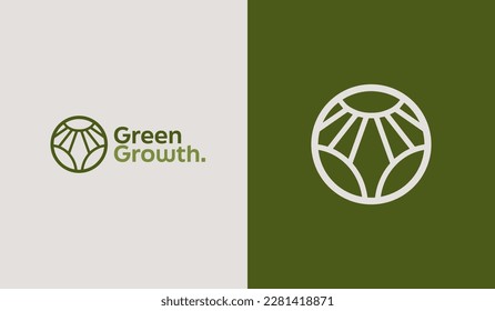 Agriculture Farm Logo Template. Universal creative premium symbol. Vector illustration. Creative Minimal design template. Symbol for Corporate Business Identity