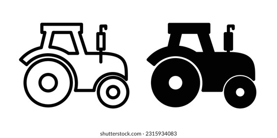 Agriculture farm tractor icon vector