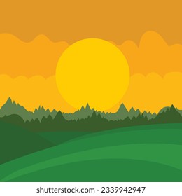 Agriculture and Farming. Agribusiness. Rural landscape. Design elements for info graphic, poster, websites and print media. Vector illustration.