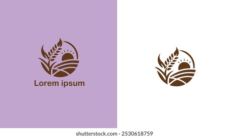Agriculture Farming Cultivation Agronomy unique logo design illustration