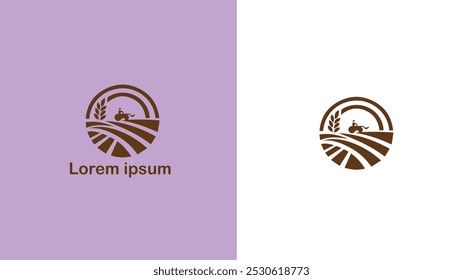 Agriculture Farming Cultivation Agronomy unique logo design illustration