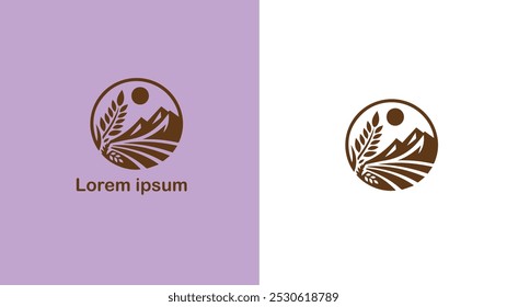 Agriculture Farming Cultivation Agronomy unique logo design illustration