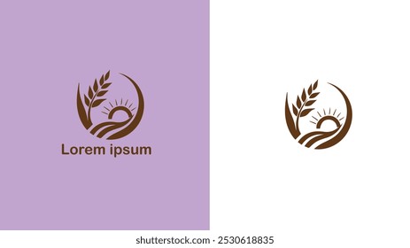 Agriculture Farming Cultivation Agronomy unique logo design illustration