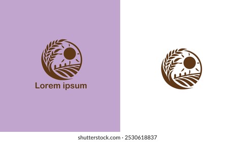 Agriculture Farming Cultivation Agronomy unique logo design illustration