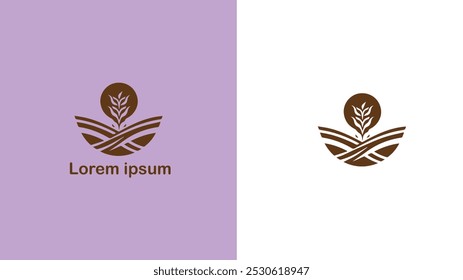 Agriculture Farming Cultivation Agronomy unique logo design illustration