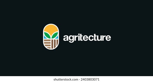 Agriculture, farming, cultivation and seed logo. Vector logo design for farming, farm field, natural harvest, farmer association and more.