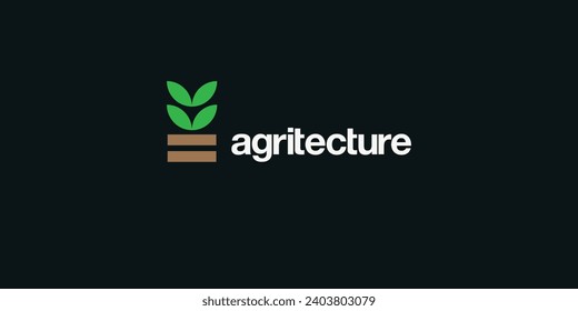 Logotipo de agricultura, agricultura, cultivo y semillas. Diseño de logotipo vectorial para agricultura, campo agrícola, cosecha natural, asociación de agricultores y más.