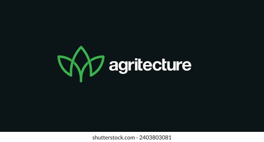 Agriculture, farming, cultivation and seed logo. Vector logo design for farming, farm field, natural harvest, farmer association and more.