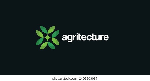 Agriculture, farming, cultivation and seed logo. Vector logo design for farming, farm field, natural harvest, farmer association and more.