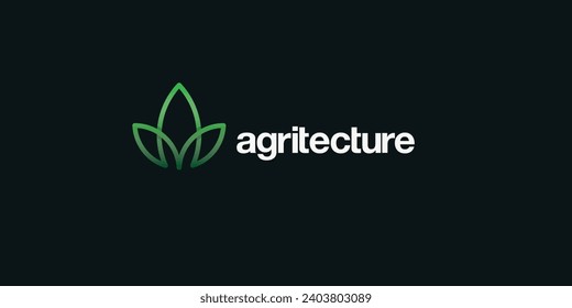 Logotipo de agricultura, agricultura, cultivo y semillas. Diseño de logotipo vectorial para agricultura, campo agrícola, cosecha natural, asociación de agricultores y más.