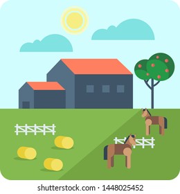 Agriculture and Farming in flat style.

