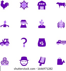 Agriculture and farming icon set for web sites and user interface