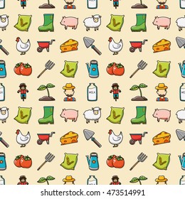 Agriculture and Farming icons set,eps10