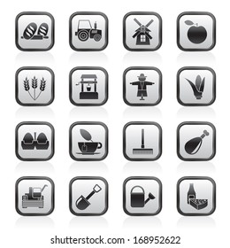 Agriculture and farming icons - vector icon set