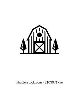 Agriculture and farming logo. Farm house vector illustration