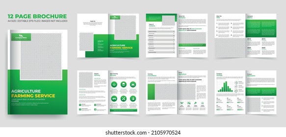 Agriculture Farming Services Brochure Template, Organic Farm Presentation