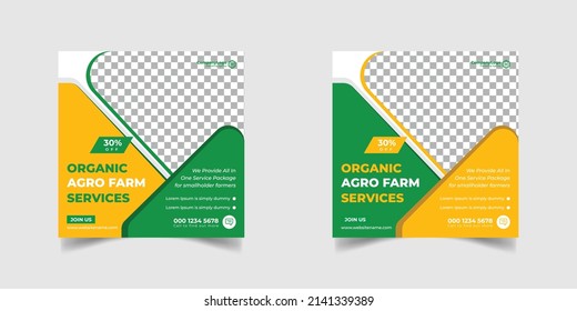 servicios agrícolas o Lawn Mower Garden Service Social Media postner banner and cover template o agroindustria, agricultura, agricultura, agricultura, agricultura orgánica