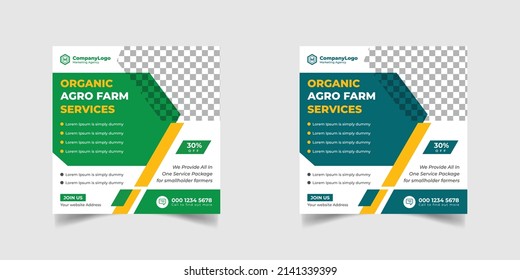 servicios agrícolas o Lawn Mower Garden Service Social Media postner banner and cover template o agroindustria, agricultura, agricultura, agricultura, agricultura orgánica