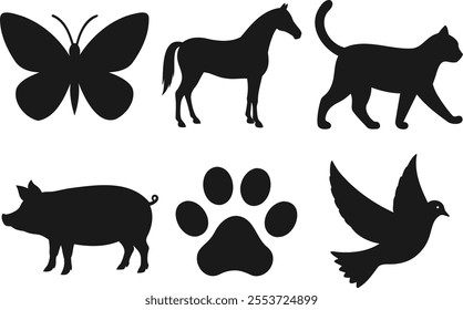 Agriculture And farming silhouette Icons