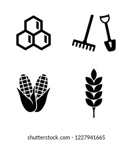 Agriculture, Farming. Simple Related Vector Icons Set for Video, Mobile Apps, Web Sites, Print Projects and Your Design. Agriculture, Farming icon Black Flat Illustration on White Background.