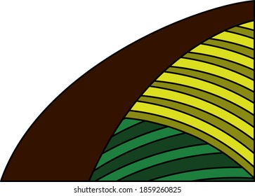 Agriculture Field Icon. Editable Outline With Color Fill Design. Vector Illustration.