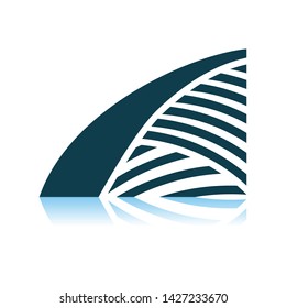 Agriculture Field Icon. Shadow Reflection Design. Vector Illustration.