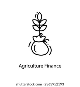 Agriculture Finance doodle Icon Design illustration. Agriculture Symbol on White background EPS 10 File