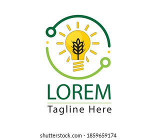 Agriculture and finance industry based colorful logo vector illustration with dummy text on white background.